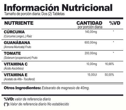 Información Nutricional GRAVI-LIFE